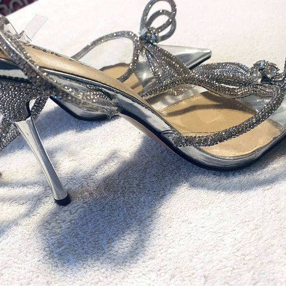 Brand New Sparkly Strappy Heels By PUBLIC DESIRE - Heel Height 4 Inches - Box 50 - Picture 6 of 7